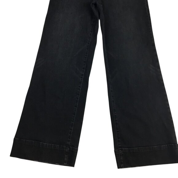 Pilcro & The Letterpress Wide-Leg Jeans Womens 29 Faded Black Denim Cotton Blend - Picture 3 of 11